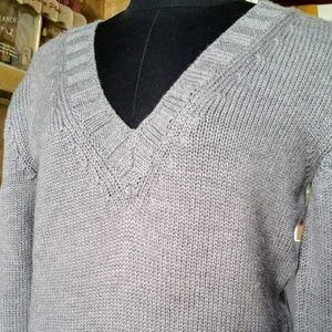 Dolce&Gabbana Grey Cropped Long Sleeve Sweater